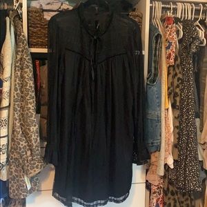 Blu Pepper black semi lace mini dress